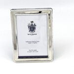 Beaded Photo Frame With Blue Velvet Back Finished In 925 English Hallmarked Sterling Silver 2 Beaded Photo Frame With Blue Velvet Back Finished In 925 English Hallmarked Sterling Silver