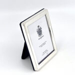 Beaded Photo Frame With Blue Velvet Back Finished In 925 English Hallmarked Sterling Silver 5 Beaded Photo Frame With Blue Velvet Back Finished In 925 English Hallmarked Sterling Silver