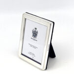 Beaded Photo Frame With Blue Velvet Back Finished In 925 English Hallmarked Sterling Silver 6 Beaded Photo Frame With Blue Velvet Back Finished In 925 English Hallmarked Sterling Silver