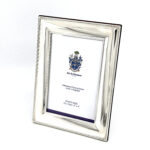 Beaded Photo Frame With Mahogany Wooden Back Finished In 925 English Hallmarked Sterling Silver 2 Beaded Photo Frame With Mahogany Wooden Back Finished In 925 English Hallmarked Sterling Silver