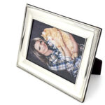 Beaded Photo Frame With Mahogany Wooden Back Finished In 925 English Hallmarked Sterling Silver 5 Beaded Photo Frame With Mahogany Wooden Back Finished In 925 English Hallmarked Sterling Silver
