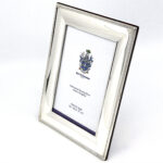 Beaded Photo Frame With Mahogany Wooden Back Finished In 925 English Hallmarked Sterling Silver 7 Beaded Photo Frame With Mahogany Wooden Back Finished In 925 English Hallmarked Sterling Silver