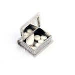 Book Pill Box, finished in 925 English Hallmarked Sterling Silver 11 Book Pill Box, finished in 925 English Hallmarked Sterling Silver