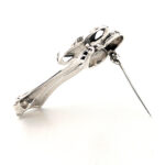 Bow Pin Brooch With Amethyst And Marcasite Finished In 925 English Hallmarked Sterling Silver 5 Bow Pin Brooch With Amethyst And Marcasite Finished In 925 English Hallmarked Sterling Silver