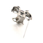 Bow Pin Brooch With Amethyst And Marcasite Finished In 925 English Hallmarked Sterling Silver 6 Bow Pin Brooch With Amethyst And Marcasite Finished In 925 English Hallmarked Sterling Silver