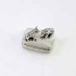 Bull and Bear on Rectangular Pill Box, finished in 925 English Hallmarked Sterling Silver 6 Bull and Bear on Rectangular Pill Box, finished in 925 English Hallmarked Sterling Silver