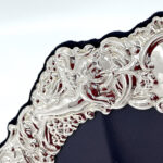 Classic Circular Photo Frame Victorian Style With Blue Velvet Back Finished In 925 English Hallmarked Sterling Silver 5 Classic Circular Photo Frame Victorian Style With Blue Velvet Back Finished In 925 English Hallmarked Sterling Silver