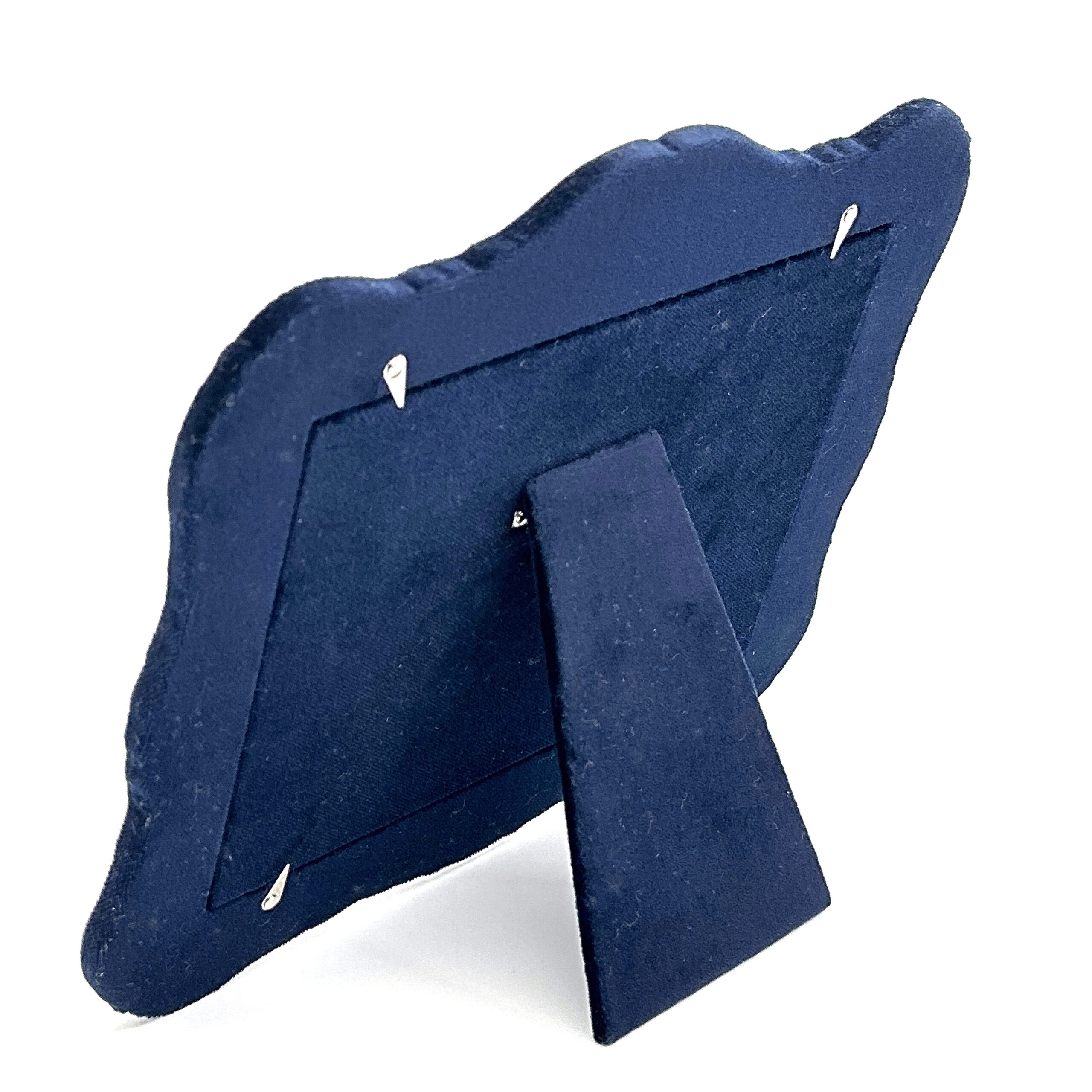 FR616 (4) Classic Photo Frame Victorian Style With Blue Velvet Back Finished In 925 English Hallmarked Sterling Silver