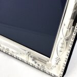 Classic Photo Frame Victorian Style With Blue Velvet Back Finished In 925 English Hallmarked Sterling Silver 5 Classic Photo Frame Victorian Style With Blue Velvet Back Finished In 925 English Hallmarked Sterling Silver