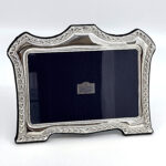 Classic Photo Frame Victorian Style With Blue Velvet Back Finished In 925 English Hallmarked Sterling Silver 2 Classic Photo Frame Victorian Style With Blue Velvet Back Finished In 925 English Hallmarked Sterling Silver
