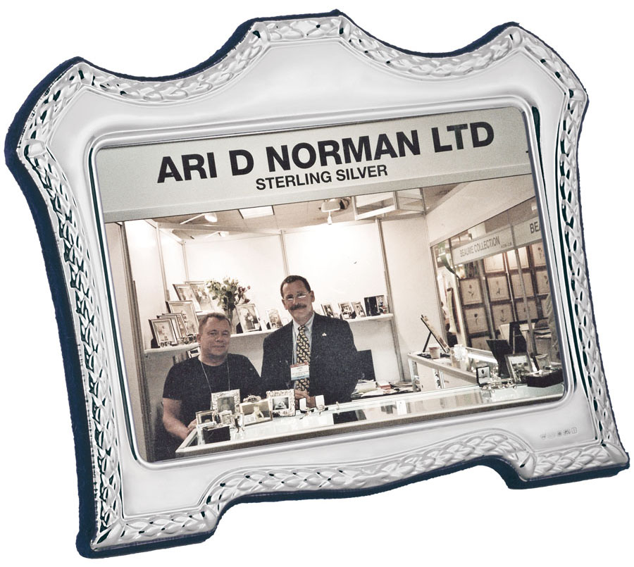 FR614-Sterling-Silver-Photo-Frame Classic Photo Frame Victorian Style With Blue Velvet Back Finished In 925 English Hallmarked Sterling Silver