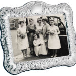 Classic Photo Frame Victorian Style With Blue Velvet Back Finished In 925 English Hallmarked Sterling Silver 1 Classic Photo Frame Victorian Style With Blue Velvet Back Finished In 925 English Hallmarked Sterling Silver