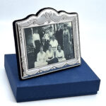 Classic Photo Frame Victorian Style With Blue Velvet Back Finished In 925 English Hallmarked Sterling Silver 1 Classic Photo Frame Victorian Style With Blue Velvet Back Finished In 925 English Hallmarked Sterling Silver