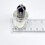 Crown Tooth Fairy Box With Velvet Cushion Detail Finished In 925 English Hallmarked Sterling Silver 3 Crown Tooth Fairy Box With Velvet Cushion Detail Finished In 925 English Hallmarked Sterling Silver