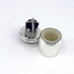 Crown Tooth Fairy Box With Velvet Cushion Detail Finished In 925 English Hallmarked Sterling Silver 7 Crown Tooth Fairy Box With Velvet Cushion Detail Finished In 925 English Hallmarked Sterling Silver