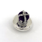 Crown Tooth Fairy Box With Velvet Cushion Detail Finished In 925 English Hallmarked Sterling Silver 9 Crown Tooth Fairy Box With Velvet Cushion Detail Finished In 925 English Hallmarked Sterling Silver