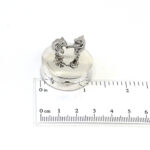 Dancing Bears on Round Pill Box, finished in 925 English Hallmarked Sterling Silver 2 Dancing Bears on Round Pill Box, finished in 925 English Hallmarked Sterling Silver