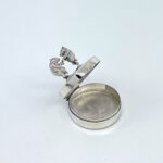 Dancing Bears on Round Pill Box, finished in 925 English Hallmarked Sterling Silver 7 Dancing Bears on Round Pill Box, finished in 925 English Hallmarked Sterling Silver