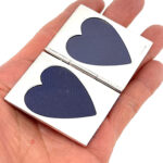 Double Heart Folding Travel Photo Frame Finished In 925 English Hallmarked Sterling Silver 3 Double Heart Folding Travel Photo Frame Finished In 925 English Hallmarked Sterling Silver
