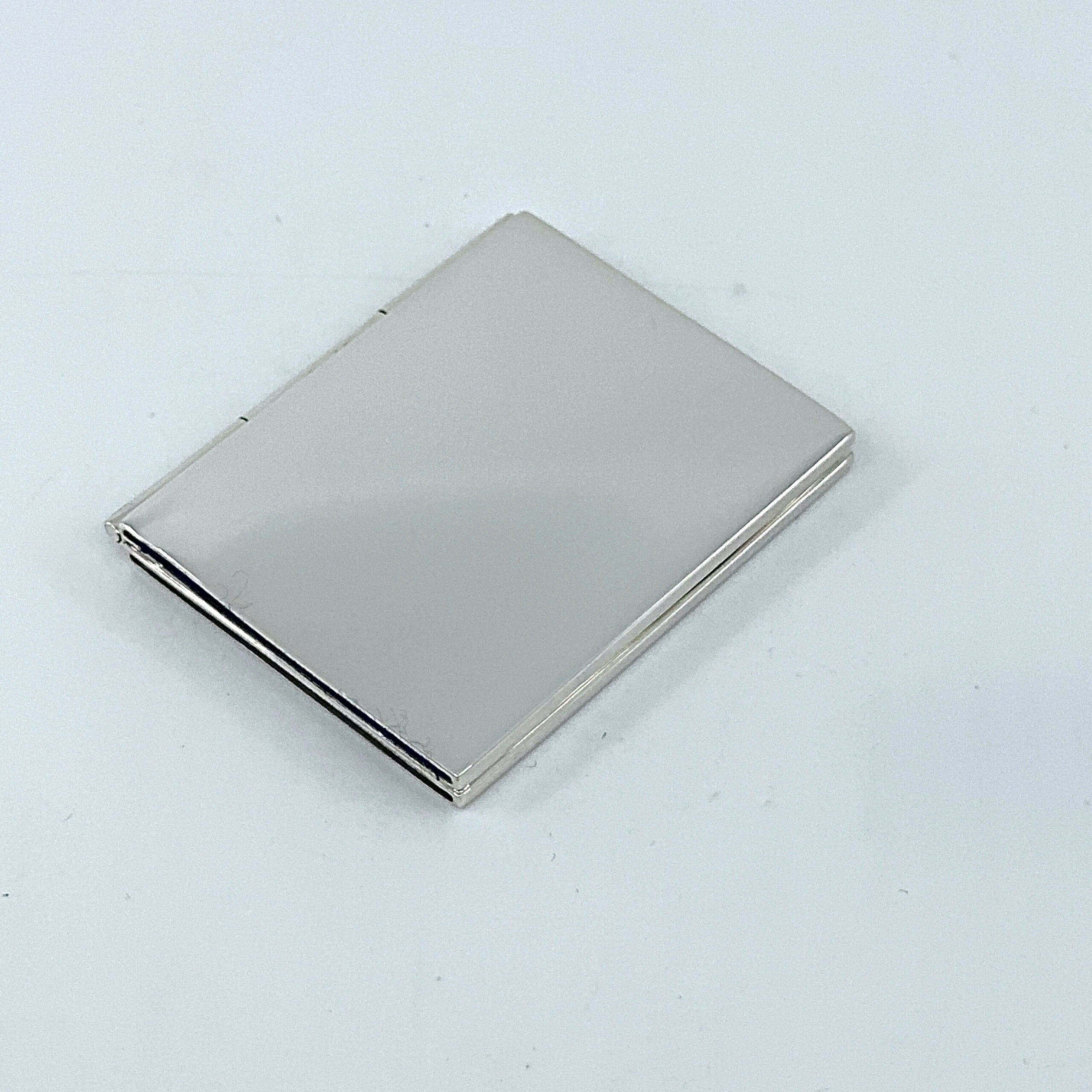 GT355 (8) Double Heart Folding Travel Photo Frame Finished In 925 English Hallmarked Sterling Silver