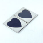 Double Heart Folding Travel Photo Frame Finished In 925 English Hallmarked Sterling Silver 6 Double Heart Folding Travel Photo Frame Finished In 925 English Hallmarked Sterling Silver