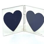 Double Heart Folding Travel Photo Frame Finished In 925 English Hallmarked Sterling Silver 10 Double Heart Folding Travel Photo Frame Finished In 925 English Hallmarked Sterling Silver