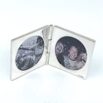 Double Oval Folding Travel Photo Frame Finished In 925 English Hallmarked Sterling Silver 1 Double Oval Folding Travel Photo Frame Finished In 925 English Hallmarked Sterling Silver