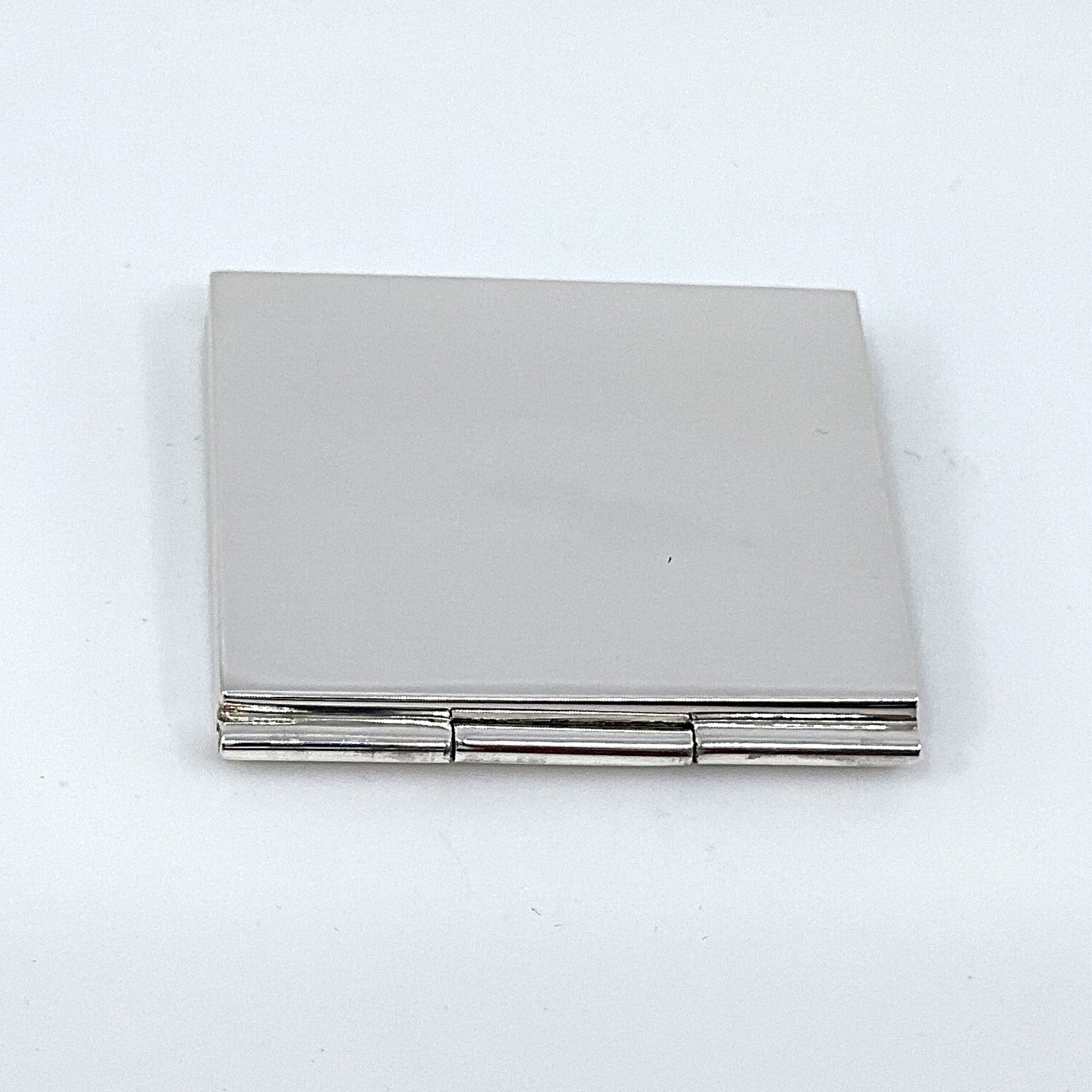 GT485 (10) Double Oval Folding Travel Photo Frame Finished In 925 English Hallmarked Sterling Silver