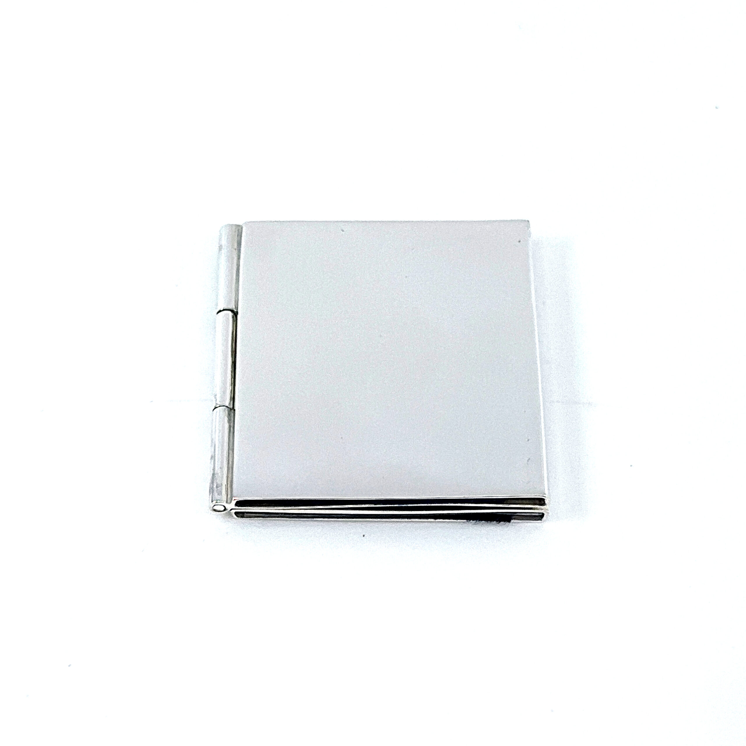 GT352 (8) Double Rectangular Folding Travel Photo Frame Finished In 925 English Hallmarked Sterling Silver