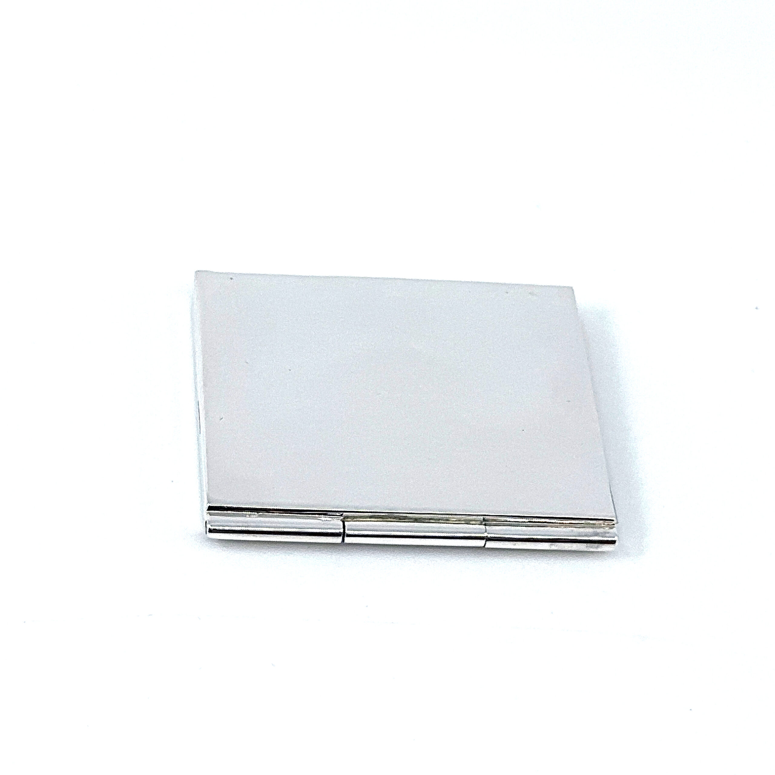 GT352 (11) Double Rectangular Folding Travel Photo Frame Finished In 925 English Hallmarked Sterling Silver