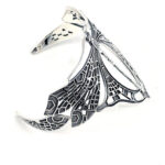Dragonfly Bangle Art Nouveau Style, finished in 925 English Hallmarked Sterling Silver