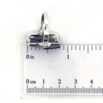 Victorian Style Ring Set With Amethyst And Marcasite Finished In 925 English Hallmarked Sterling Silver