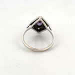 Victorian Style Ring With Amethyst And Marcasite Finished In 925 English Hallmarked Sterling Silver 5 Victorian Style Ring With Amethyst And Marcasite Finished In 925 English Hallmarked Sterling Silver