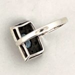Victorian Style Ring Set With Synthetic Aquamarine And Marcasite Finished In 925 English Hallmarked Sterling Silver