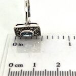 Victorian Style Ring Set With Synthetic Aquamarine And Marcasite Finished In 925 English Hallmarked Sterling Silver