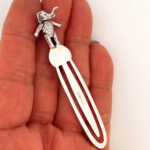 Elephant Bookmark Victorian Style With Moving Articulated Elephant Finished In 925 English Hallmarked Sterling Silver