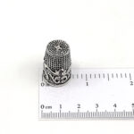 Embossed Thimble Victorian Style With Swirl Pattern Finished In 925 English Hallmarked Sterling Silver