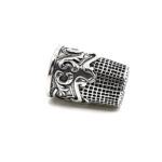 Embossed Thimble Victorian Style With Swirl Pattern Finished In 925 English Hallmarked Sterling Silver