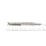 Engine Turned Ballpoint Pen Finished In 925 English Hallmarked Sterling Silver
