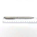 Engine Turned Wave Design Ballpoint Pen Finished In 925 English Hallmarked Sterling Silver