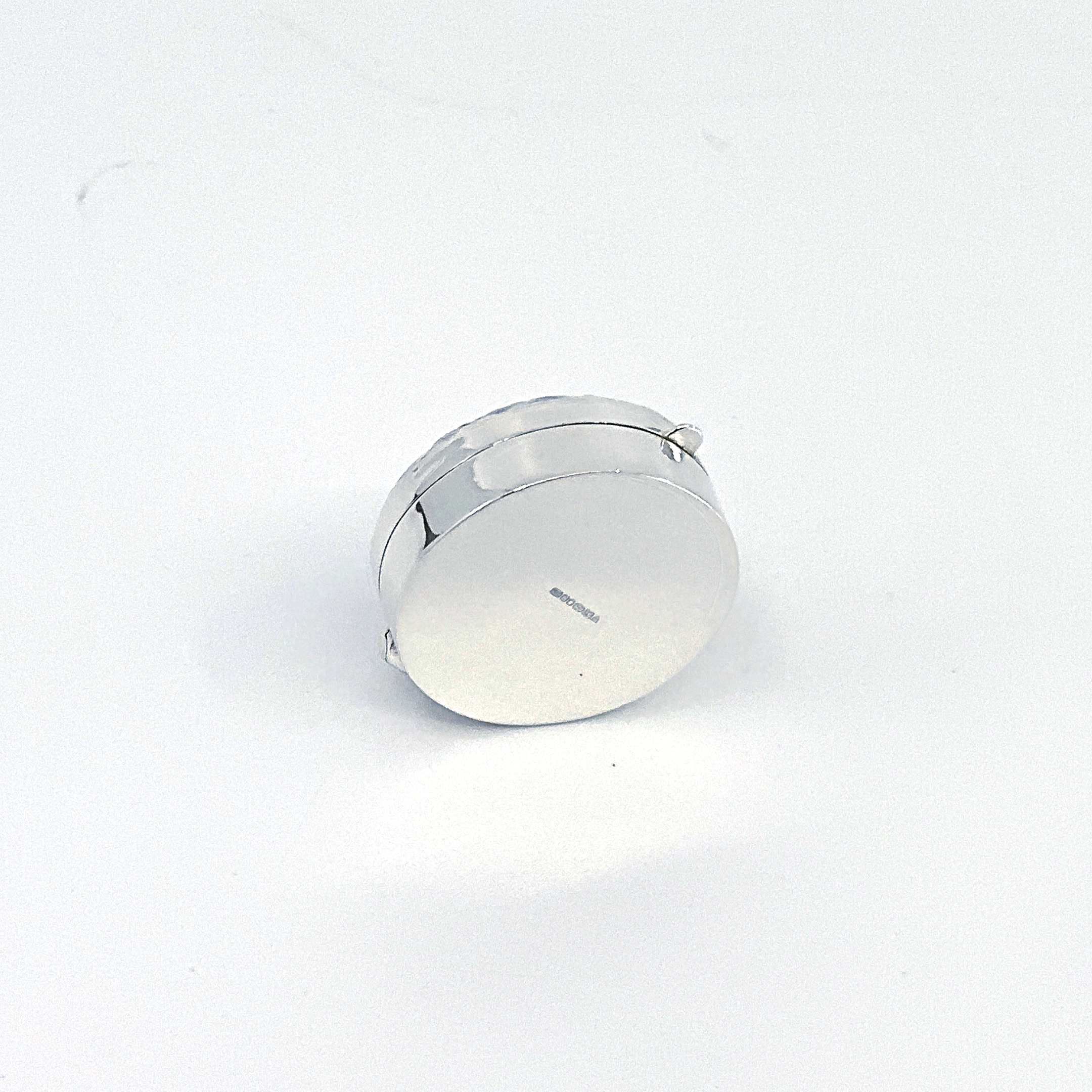 PB533 (6) Floral Round Domed Pill Box Victorian Style, finished in 925 English Hallmarked Sterling Silver