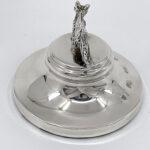 Fox Paperweight Finished In 925 English Hallmarked Sterling Silver