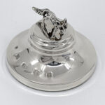 Fox Paperweight Finished In 925 English Hallmarked Sterling Silver