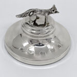 Fox Paperweight Finished In 925 English Hallmarked Sterling Silver