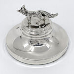 Fox Paperweight Finished In 925 English Hallmarked Sterling Silver