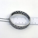 Greek Key Design Cuff Bangle Art Deco Style Set With Czech Crystals Finished in 925 English Hallmarked Sterling Silver 2 Greek Key Design Cuff Bangle Art Deco Style Set With Czech Crystals Finished in 925 English Hallmarked Sterling Silver