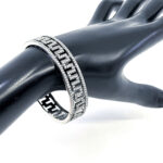 Greek Key Design Cuff Bangle Art Deco Style Set With Czech Crystals Finished in 925 English Hallmarked Sterling Silver 9 Greek Key Design Cuff Bangle Art Deco Style Set With Czech Crystals Finished in 925 English Hallmarked Sterling Silver