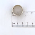 Greek Key Design Ring Set With Czech Crystals Finished In 925 English Hallmarked Sterling Silver