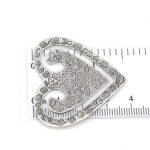 Heart Bookmark Victorian Style With Floral Embossed Design Finished In 925 English Hallmarked Sterling Silver
