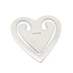 Heart Bookmark Victorian Style With Floral Embossed Design Finished In 925 English Hallmarked Sterling Silver